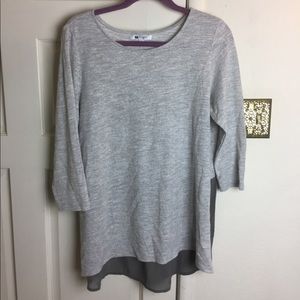 Grey High-Low Sweater